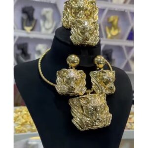 4 Set Non-Tarnish Gold Replica Jewelries