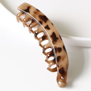 Elegant Oversized Hair Clamp for Ponytail - LY12-cream Amber & 13cm
