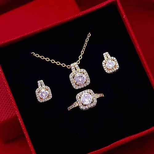 Quality Choice So Beautiful & Sparkling Luxury Ladies Diamond Necklace Set For Boss Chic