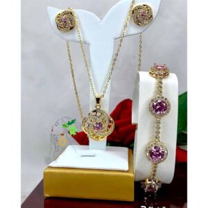 American Beauty Care Very Beautiful Non Fading Gold Zirconia Jewelry Set (U.S.A)