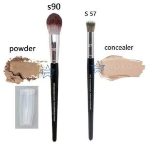 Pro 47 Angle Foundation Brush Synthetic Hair Broom Shape Foundation Brush Professional Face Shadow Cream Foundation Makeup Brush