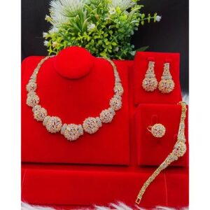 American Apparel Original & Luxury Non Fading Gold Zirconia Jewelry Set (U.S)