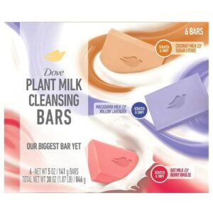Dove Plant Milk Bar Soap, 5 Ounce (Pack Of 6)