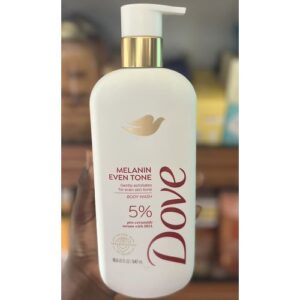 Dove Melanin Even Tone Body Wash 5% Proceramide Serum-18.5oz