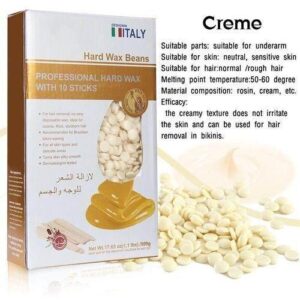 500g Hair Removal Bean 10 Pcs Stick Set Paperfree Professional Rosin Cream 500g   10 Wax Stick