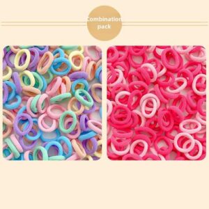 Kids Gentle Hair Ties Soft Elastic Bands - 6  100 Girls +100 cream