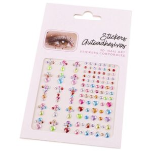 Self Adhesive Face Gems Hair Body Rhinestones Gems Colorful Crystals Stickers for DIY Crafts Face Makeup Manicure,ZH663 Color NO5115