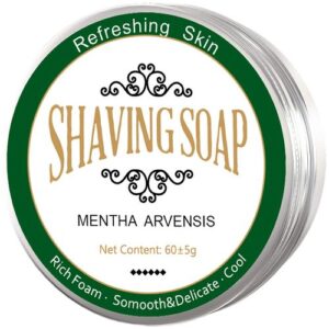 60g Men's Shaving Soap Foam Rich Gentle Mint Scented Shave Soften Beard Cream,Shaving Soap NO5116