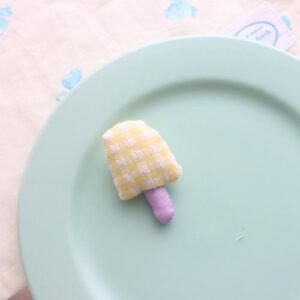Cute Kids DIY Hair Accessory - Yellow Ice Cream & Individual accessories