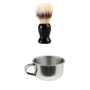 Men's Beard Hair Shaving Brush With Mug Bowl  Salon Barber Men