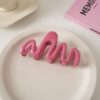 Chic Wave Hair Clip Jelly Texture Shark Clamp - M2-043 cream M gripper-pitaya Red