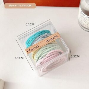 Chic Seamless Hair Ties Box Set Elastic Band - 6  ice cream color series 50 pieces