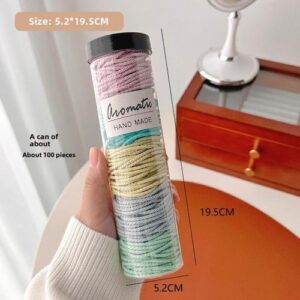 Chic Seamless Hair Ties Box Set Elastic Band - 13  ice cream color series 100 pieces