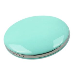 USB Charging Women Handheld 3X Magnified  Compact Mirror Green