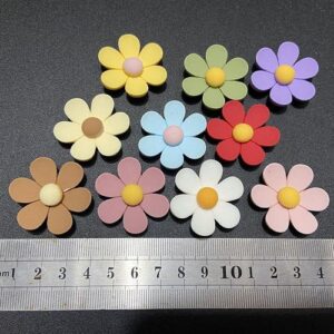 DIY Cream Glue Flower Resin Hair Clip Material - Hexagon Large & Korean Pink