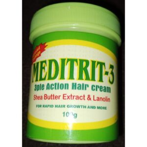 Meditrit 3 Meditrit - 3 (3ple) Action Hair Shea Butter Extract& Lanolin Cream 100ml X 2