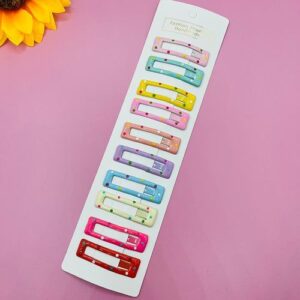 Sweet Cream-Colored Hair Clip for Kids - 14-dot rectangle