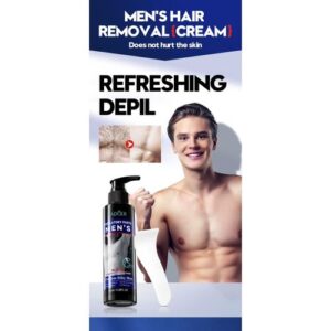 SADOER Men Organic Armpit Instant Hair Removal Cream Foam Mousse