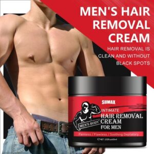 SUMAX Hair Removing Cream - 60ml Painless & Flawless Men Sensitive Body Hair Removal Cream