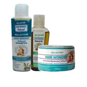 El Glittas Hair Wonder Oil, Cream And Shampoo Combo - 3Pcs