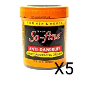 So fine Zenon Anti-Dandruff Hair Darkening Cream 100g X 5