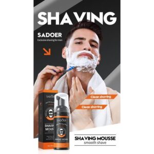 SADOER Men's Shaving Cream For Gentle Beard Shaving, Smooths And Softens Beard Roots