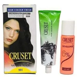 Cruset Natural Black Hair Color Dye Cream
