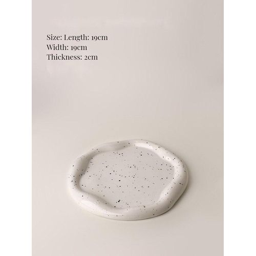 Light Luxury Ceramics Jewelry Tray Portable Storage Rack Cosmetics Basket Dessert Plate Home Organizer Decoration Ornaments
