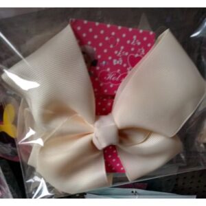 2pcs Cream Colour Beautiful Hair Side Bow With Clip To Hold