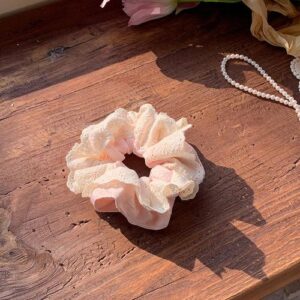 Soft Cream Lace Hair Band Sweet Korean Style - 7  hair ring-pink