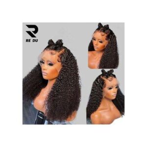 Full Water Wave HD 360 Frontal Wig Afro Kinky Curly Wig