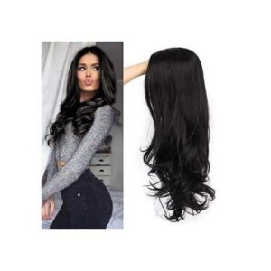 Beautiful Women's Long Curly Wig Natural Wavy Hair-Black