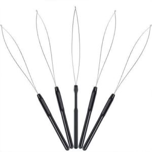 5Pcs Micro Rings Beads Tool Loop Plastic Handle Pulling Tool