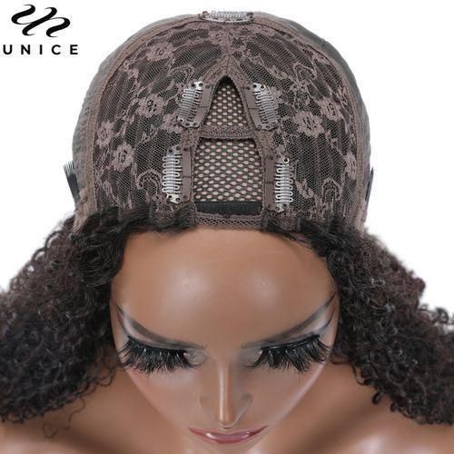 UNice Hair VShaped Kinky Curly Wigs Wear Go Glueless VPart Wigs Upgraded UPart