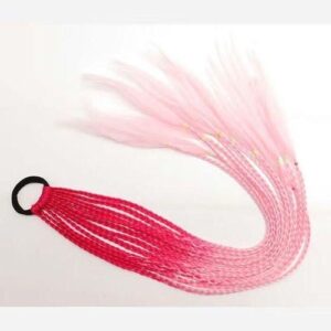 Color threestrand braid dirty ponytail wig gradient pigtail chemical fiber hair braids 24 inch spot