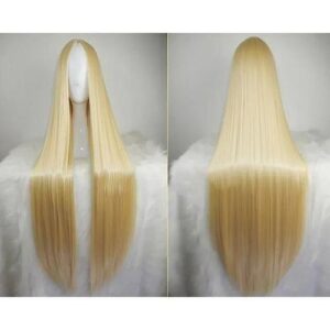 CosplayCOS wig 80CM points Liu Haichang straight hair high temperature silk multicolor cartoon full head.