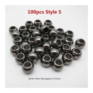 50pcs/100pcs Gold Plastic Circle Hair Braid Dreadlock Beads Rings For Kids Girls Women Hair Accessories