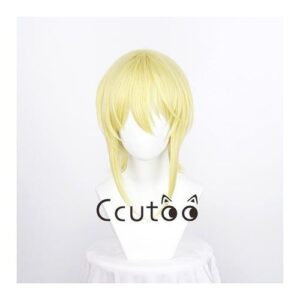 Anime Moriarty The Patriot William James Moriart Cosplay Wig Blonde Short Heat Resistant Synthetic Hair Free Wig Cap