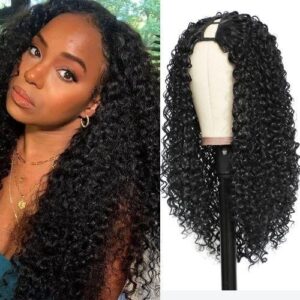 Deep Curly U Part Wigs No Leave Out Glueless Malaysia Deep Curly Wave U Part Wigs for Women 250%