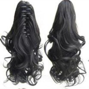 Curly Soft Women Wig Ponytail Breathable Mesh Fixed Ponytail Extension for Quick Hair Style Changing,1B NO5116