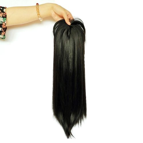 Long Soft Thick Hairpieces Brown/Black Breathable Lightweight Natural Look Wig for Women Fashion Hair Wig,Black,Straight Hair Piece NO5114