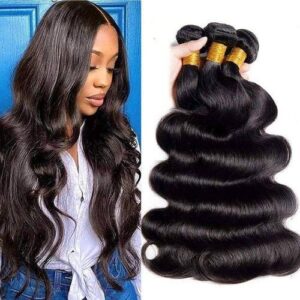 24'' 12A 3 Bundles Virgin Remy Real Hair Wefts Bundles 300g Unprocessed Bodywave Hair Extensions For Women