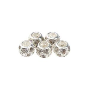 5pcs Dreadlock Hair Beads Hair Braid Pins Rings Cuff Clips Silver