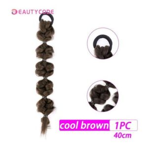 Beautycode Synthetic Ponytail Elastic Band Braided Twist Braid Hair Extension Black Brown Various Styles For Ladies And Children