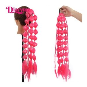 Corlorful Lantern Bubbles Jumbo Braids Ponytail Extension With Hair Synthetic Kanekalon Twist Highlights Braid Hairpiece