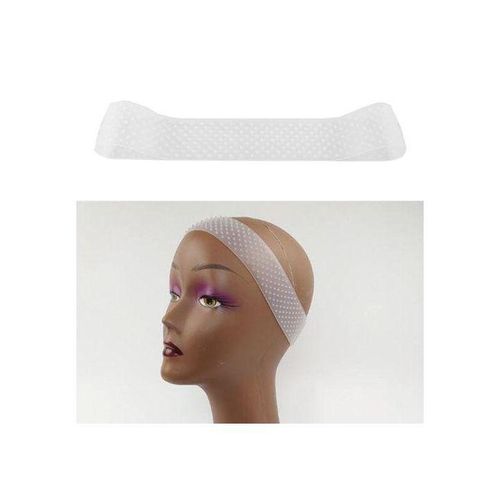 Silicone NonSlip Wig Grip Band Fix Sports Elastic Hair Headband White