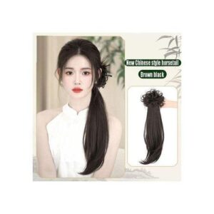For Wig And Ponytail Women's New Chinese Hanfu Ancient Style Wig Braids Of Style Retro Low Ponytail