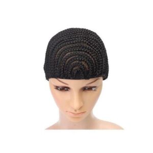 Cornrow Braided Wig Cap Black For Making Wigs With Clips  Strong Elastic Band