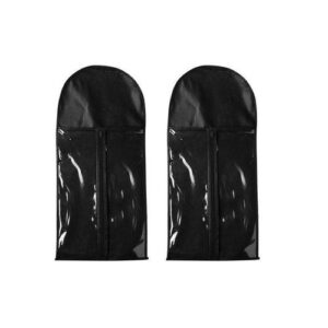 2pcs Black Women Hair Extension Carrier Storage Wig Stands Dust Proof