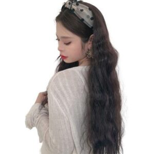 Fluffy Corn Perm Long Curly Wig Fashion Hairband Wavy Hair Extensions Personalized Hair Accessories for Women Girls New